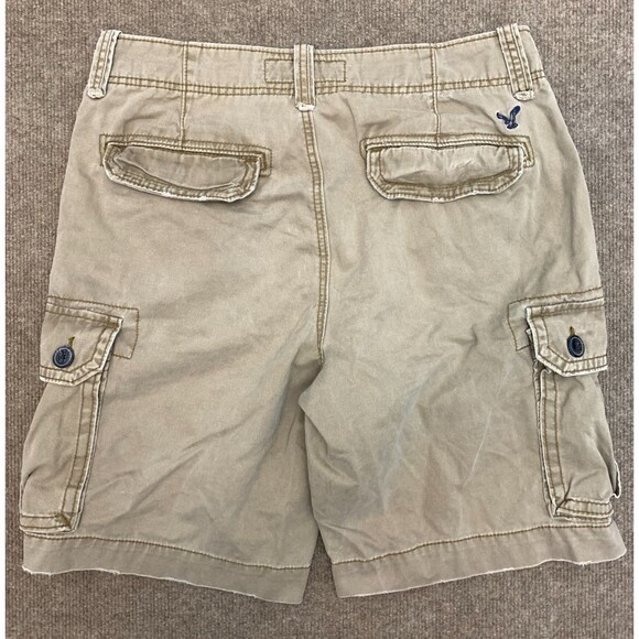 American Eagle Shorts Mens 32 Flat Front Lived In Cargo Utility Cotton Hike Camp - Picture 2 of 10